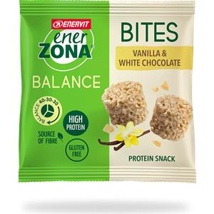 Enervit Enerzona Minirock 40-30-30 Vaniglia e Cioccolato Bianco - Snack Ricco in Proteine e Fibre, Senza Glutine