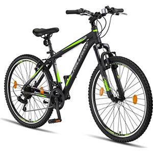 Chillaxx Bike Legend Alluminio 24 26 27,5 29 pollici, Shimano Mountain Bike MTB Bicicletta per ragazzi ragazze uomini e donne 21 marce, cambio bici da uomo e donna (24 pollici, freno a V nero-rosso)