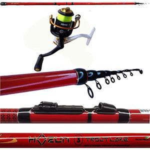 globe fishing Canna Pesca Trota Lago tremarella con Mulinello laghetto vetrino Galleggiante AZ. GR. 3/8