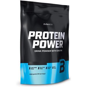 BioTechUSA Protein Power 1000g Cioccolato - Alto Contenuto Proteico, Senza Glutine, Senza Lattosio, Senza Zuccheri, con Creatina
