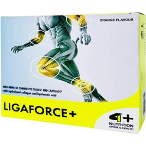 4 NUTRITION Ligaforce - Integratore con Collagene Idrolizzato e Vitamina C, 14 Buste da 10,7g Gusto Arancia Rossa