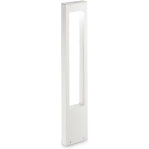 Ideal Lux Lampada da Terra VEGA PT1 Bianco - Alluminio e Vetro Temperato, 1 Luce, Dimensioni 150x800x50 mm
