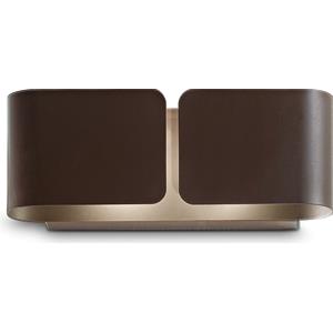 Ideal Lux CLIP AP2 MINI Lampada da Parete 2 Luci in Metallo e Vetro Pirex