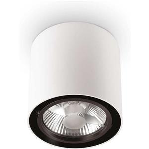 Ideal Lux Lampada da Soffitto MOOD PL1 D15 Round Bianca - 1 Luce, Metallo, Diffusore Orientabile
