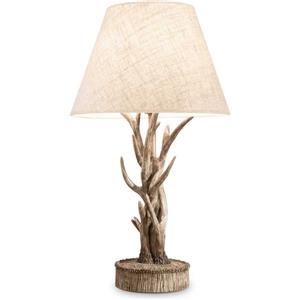 Ideal Lux Lampada da Tavolo Chalet TL1 - Struttura in Metallo con Decorazioni in Resina e Design Artigianale
