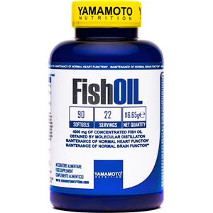 YAMAMOTO NUTRITION Fish OIL - Integratore di Omega-3 con EPA e DHA da Olio di Pesce, 90 Softgels, Distillazione Molecolare