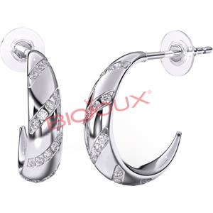 Sanico Orecchini Adelaide Hoop in Acciaio Chirurgico 15mm - Design Elegante e Nichel Tested