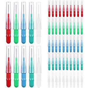 jjshund 20 Pezzi Scovolini Dentali, Scovolino per Pulizia Denti con Coperchio Spazzolini Interdentali Scovolino Interdentale per l'Igiene Interdentale mantenimento della salute orale (5 Colori)