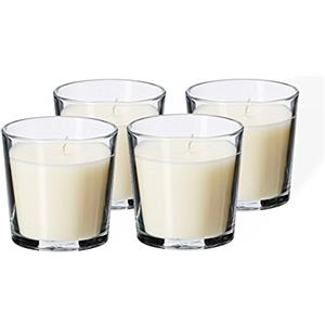 IKEA SINNLIG - Set di 4 candele profumate in vetro (vaniglia)