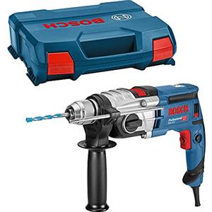 Bosch Professional 060117B401 Trapano con Percussione GSB 20-2, Numero di Giri a Vuoto 3.000 Giri/min, con Set di Accessori, in Valigetta L-Case, 850 watts