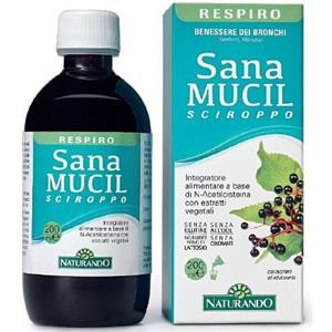 NATURANDO Srl Naturando Sanamucil Sciroppo 200 ml - Fluidificante Bronchiale Naturale per Bambini e Adulti