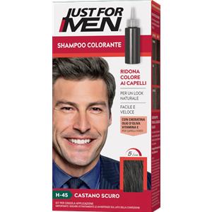 JUST FOR MEN SHAMPOO COLORANTE H45 CASTANO SCURO ATTIVATORE CHIARO 38,5 ML + BASE COLORE 27,5 ML