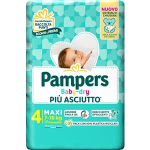 FATER SpA PAMPERS BABY DRY PANNOLINO DOWNCOUNT MAXI 17 PEZZI