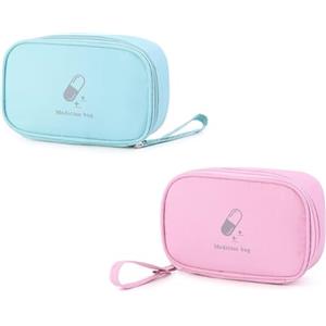 ysister Kit di Pronto Soccorso 2 Pezzi Borsa di Pronto Soccorso Impermeabile Mini Kit di Primo Soccorso Portatile Borsa Della Medicina per Casa, Ufficio, Escursionismo, Auto, Campeggio