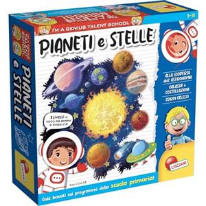 Lisciani I'm a Genius Pianeti e Stelle - Gioco di percorso a quiz per scoprire l'astronomia, 3 livelli di difficoltà, per bambini 5-10 anni