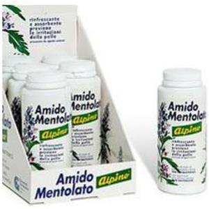 Alpino Amido Mentolato Polvere 100g - Azione Assorbente e Rinfrescante, Previene Arrossamenti e Irritazioni della Pelle