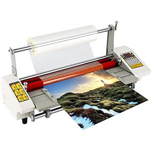 Hanchen Plastificatrice A2+ 440mm Laminatrice a Caldo e a Freddo 0-180℃ Monofacciale e Bifacciale con 4 Rulli per Foto Tessere Documenti