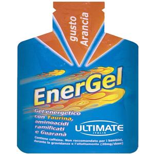 Ultimate Italia Energel Arancia - Gel Energetico 42g con BCAA, Guaranà e Taurina per Energia Rapida
