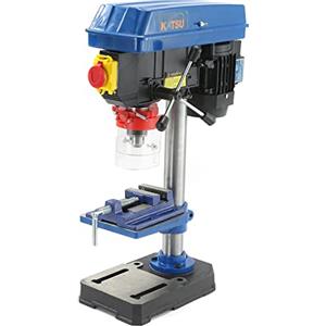 KATSU Tools KATSU Trapano a Colonna da Banco con Morsa 375W 5 Velocità 55mm Profondità di Foratura Elettrico Regolabile in Altezza Trapano a Pilastro da Banco Industriale Banco da Lavoro