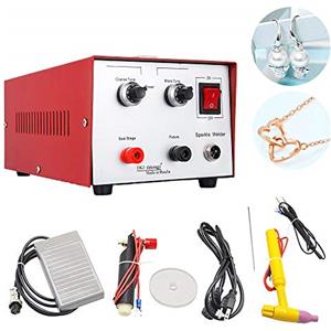 Maryaz Saldatrice a Punti per Gioielli 200W Saldatrice Elettrica Saldatore a Punti D'impulso 0.5mm-1.75mm per Oro Argento Platino Saldatrice a Punti Laser