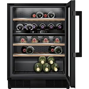 Siemens KU21WAHG0 iQ500 - Frigorifero per vino, 82 x 60 cm, 44 bottiglie, temperatura: 5-20 °C, due zone di temperatura controllate separatamente, 120 l