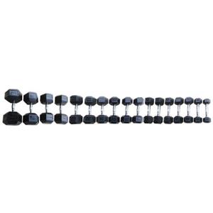 TOORX Manubrio Gommato Professionale Esagonale da 50 kg con Presa Antiscivolo