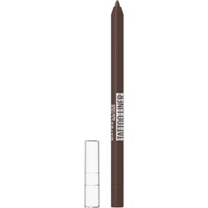 Maybelline New York Matita Occhi in Gel, Colore Intenso, Tenuta Fino a 36H, Formula No Transfer, Per Look Grafici e Definiti, Tattoo Liner Gel Pencil, Tonalità: Bold Brown