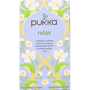 Pukka Tisane, Relax, Tisana Biologica Rilassante, Senza Caffeina, Ingredienti Selezionati Sostenibili, Per Rilassarsi La Sera o In Qualsiasio Momento Della Giornata, 20 Filtri