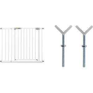 Hauck Cancelletto di Sicurezza per Bambini Open N Stop KD incl. Estensione da 21cm & Y-Spindle Adattatore Ringhiere Profili Rotondi - Compatibile con Cancelletti di Sicurezza