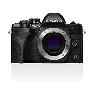 Olympus Fotocamera Olympus OM-D E-M10 Mark IV con sistema Micro Quattro Terzi Olympus, sensore da 20 MP, schermo LCD per selfie, mirino elettronico, video 4K, potente messa a fuoco automatica, Wi-Fi, nero