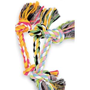 Gimborn Cotton Dent - Gioco per Cani e Cuccioli in Cotone e TPR, 2 Nodi, 18 cm