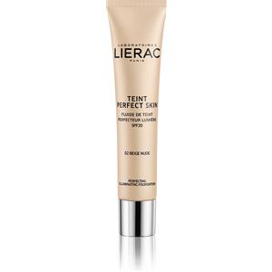 Lierac Teint Perfect Skin Fondotinta Fluido Illuminante 02 Beige Nude - 30 ml, Effetto Levigante e Rimpolpante