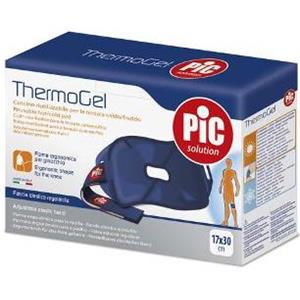 Pic Thermogel Cuscinetto in Gel 17x30 cm per Ginocchio - Terapia Caldo/Freddo con Fascia Elastico