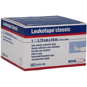 Leukoplast Leukotape Benda Anelastica 3,75x100 cm - Cotone Bianco, Elevata Forza Adesiva e Comfort Eccezionale