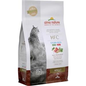 Almo Nature HFC Adult Sterilised, Crocchette per Gatti Adulti - Manzo Fresco - Sacco da 1,2 kg