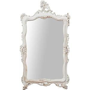Biscottini Specchio da parete 66,5x7,5x118,5 cm | Specchiera bagno con cornice in legno | specchio da parete bianco | Specchio decorativo da parete