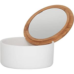 Sealskin Grace Portagioie, Marmo Colato, Legno, Bianco, 13.3 x 6.5 x 13.3 cm