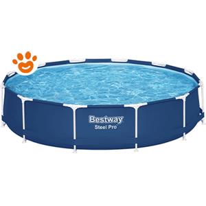 Bestway Piscina Rotonda Steel Pro (Ø366x76cm) con Pompa e Filtro Art. 56681 - Steel Pro (Ø366x76cm)