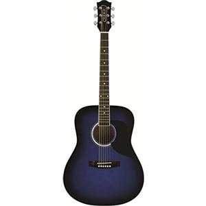 EKO GUITARS - RANGER 6 EQ BLUE SUNBURST, Chitarra Acustica con Equalizzatore, Top in Abete, Fasce e Fondo in Tiglio, Tastiera in South American Roupanà, Colore Blue Sunburst