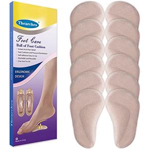 Thearches Supporto per Arco in Gel Ortopediche Solette, 6 Paia Cuscinetti Adesivi Plantare per Piedi Piatti e Fascite Plantare Donne Uomini, Arch Support Pads Alleviare la Pressione e il Dolore al Piede, Beige