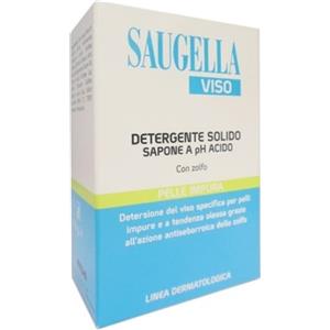 Saugella Viso Detergente Solido Sapone Zolfo 100gr