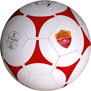 CUCUBA Pallone Da Calcio Da Allenamento O Partita Misura 5 Lucido Per Romanisti (Colore dominante: bianco) io tifo Roma