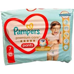 Pampers Pannolini per pannolini taglia 7 (17 kg), cura premium, 36 pezzi, vestibilità a 360°, materiale ultra morbido per comfort e migliore protezione