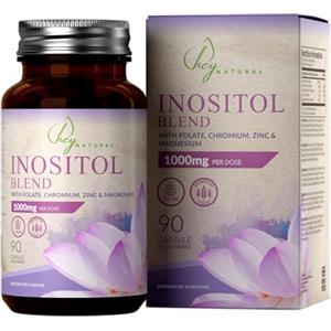 Hey Natural HN Inositolo | 90 Myo Inositolo Capsule Inositol Integratore | 1000mg Inositol con Acido Folico 200μg e Cromo 100μg per Dose | Non-OGM, Senza Glutine e Allergeni | Prodotto nel Regno Unito