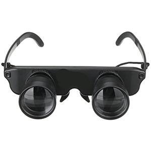 Legou Pesca con il binocolo guardando il galleggiante dei pesci mettendo su grandi occhiali da copricapo nero taglia unica