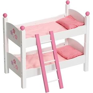 Bayer CHIC 2000 Letto a Castello per Bambine in Legno con Design Floreale e Biancheria Inclusa
