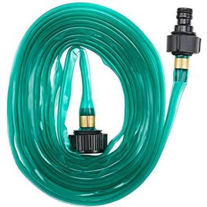 Relaxdays Tubo per Irrigazione a Goccia, 5 m, per Innaffiare Orto e Prato, Piatto, Tubicino Forato Gioccolatoio, Verde