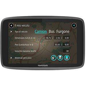 TomTom Navigatore per Camion, Autobus, Furgone GO Professional 620 (6 pollici, Limitazioni di Altezza e Peso, Info Traffico e Autovelox in Tempo Reale, Aggiornamenti WiFi, Mappe Europa)