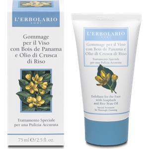 L'Erbolario Gommage al Bois de Panama 75 ml - Esfoliante Viso con Olio di Crusca di Riso per Pelle Grassa o Secca
