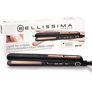 Bellissima Imetec Creativity Ceramic & Tourmaline - Piastra per Capelli con Rivestimento in Ceramica e Tormalina, Regolazione Temperatura 150-230°C, Riscaldamento Rapido
